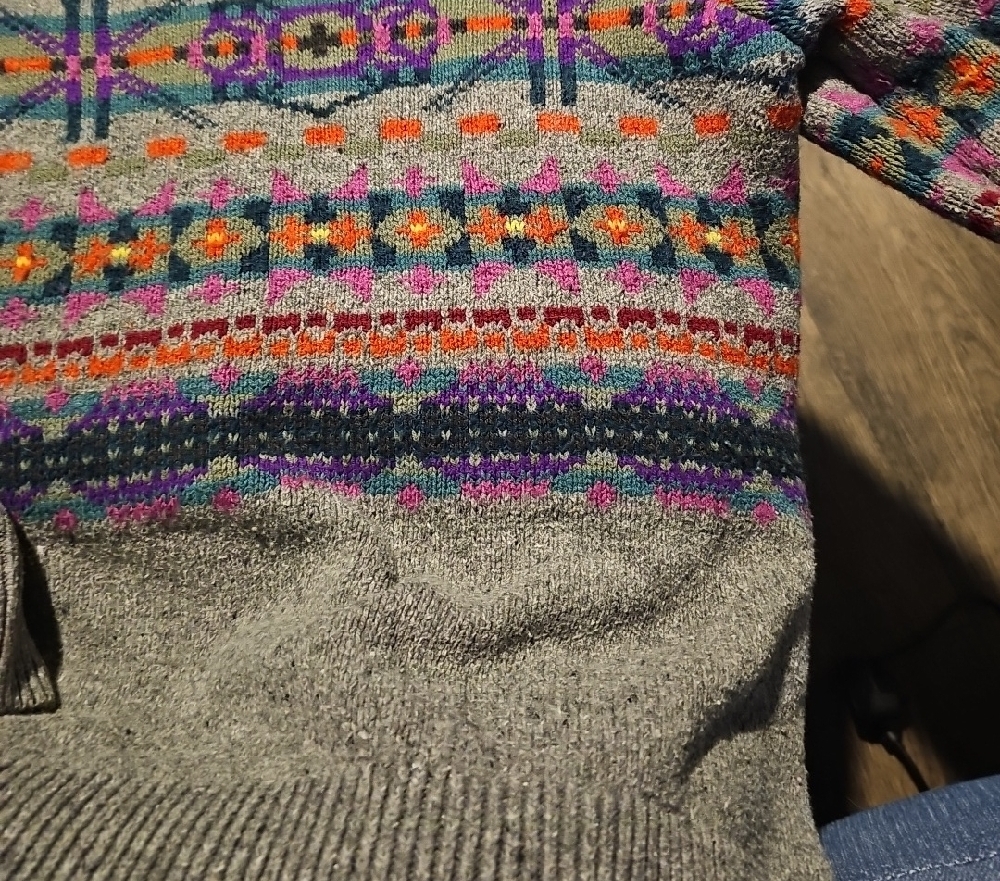 Chaps Sweater Multicolor Pattern Crew Neck Medium… - image 3